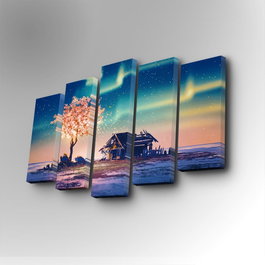 Wallity Cuadro Decorativo en Lienzo de 5 Piezas 5PUC-076